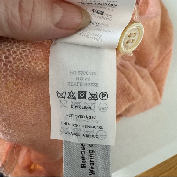 NWT J Crew Size Large Dusty Peach Kid Mohair/Polyamide V-Neck Boyfriend Cardigan - Picture 13 of 13